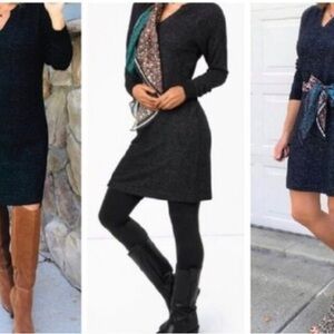 Cabi PJ Dress Black Heathered Long Sleeve #3829 Women’s Size Medium